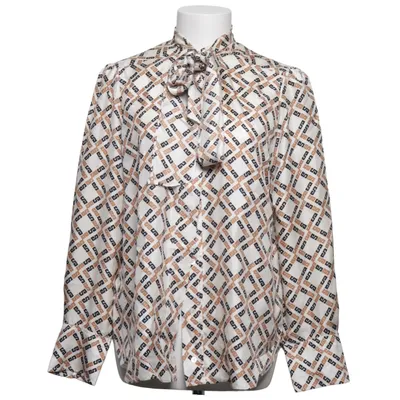 Strikblouse (Wit, Zwart, Bruin) van Sandro Paris Zijde