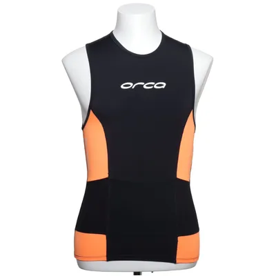 Sports tank top (Black, Orange) from Orca Elastane, Polyamide