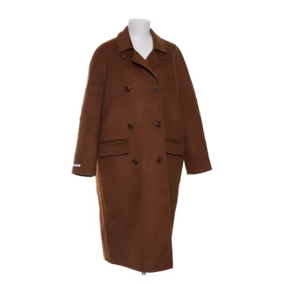 Manteau (Marron) de Violeta Polyester, Laine