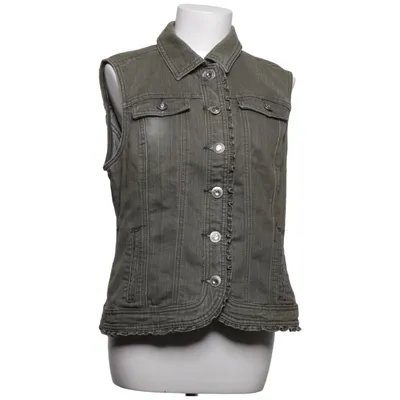Gilet en jean (Vert) de Christopher & Banks Coton, Élasthane, Polyester