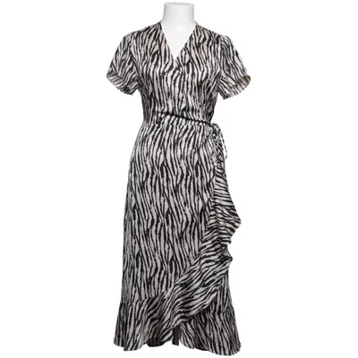 Wrap dress (Black, Beige) from Neo Noir Polyester