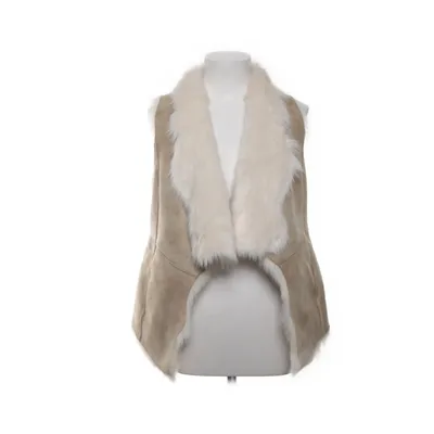 Fur vest (Beige, White) from Montgomery Acrylic, Polyester