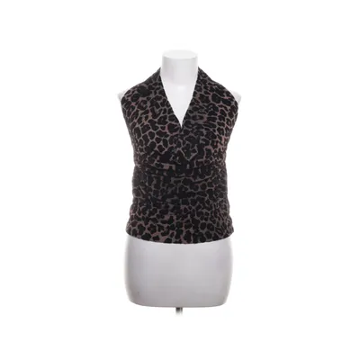 Halter neck top (Brown, Black) from Gina Tricot Elastane, Recycled polyester