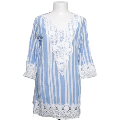 Tunique (Bleu, Blanc) de Indian Emporium Coton