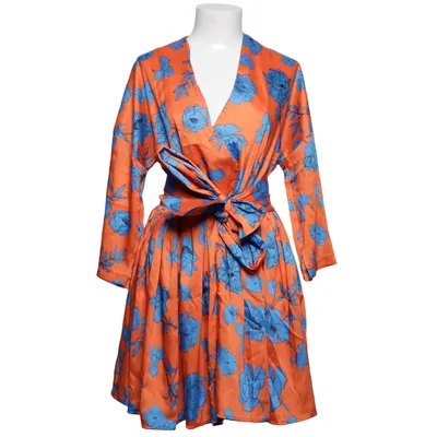 Wrap dress (Orange, Blue) from Lumina Elastane, Polyester