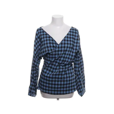 Wrap blouse (Blue, Black) from Boii Cotton, Elastane, Polyester