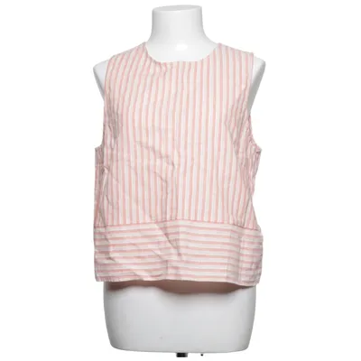 Débardeur (Rose, Blanc) de Uniqlo Coton, Lin, Viscose