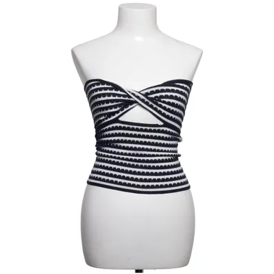 Tube top (Blauw, Wit) van Subdued Polybutyleen, Viscose
