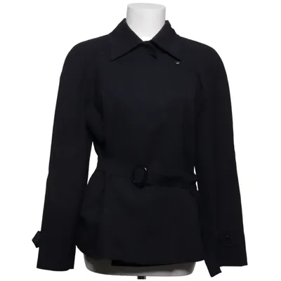 Frakke (Sort) fra MaxMara Cupro, Elastan, Uld