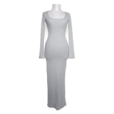 Maxi jurk (Grijs) van Nelly Elastaan, Polyester, Viscose