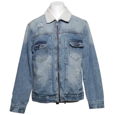 Lined denim jacket (Blue, Red) from Redefined Rebel Cotton