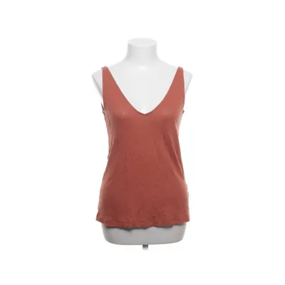 Tanktop  (Orange, Rød) fra H&M Basic Linned, Viscose
