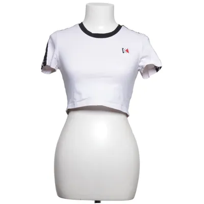 T-shirt (Hvid, Sort) fra Karl Kani Bomuld, Elastan