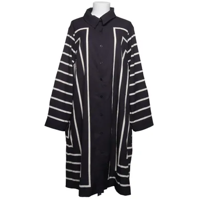 Shirt dress (Black, White) Polyester