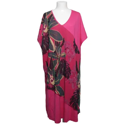 Jurk (Roze, Meerkleurig) van Ulla Popken Elastaan, Polyester, Viscose