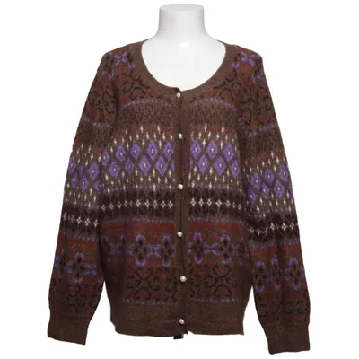 Strickjacke (Braun, Lila, Mehrfarbig) von Cream Acryl, Elasthan, Polyamid, Wolle