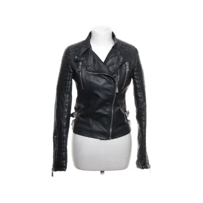Biker jacket (Black) from Voyelles Polyester, Polyurethane