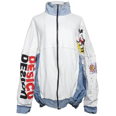 Jacket (White, Blue, Multicolored) from Desigual Disney Cotton