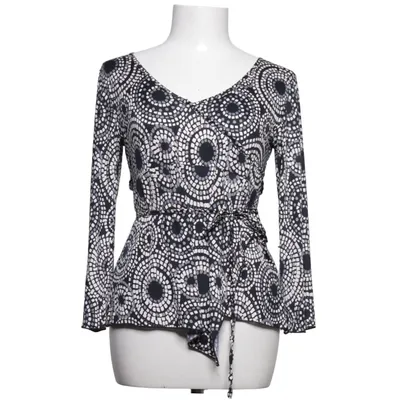 Wickelbluse (Schwarz, Weiß, Grau) von My Own Viskose
