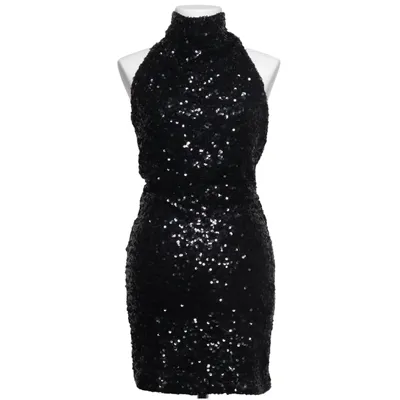 Robe de cocktail (Noir, Argent) de Gina Tricot Élasthane, Polyester