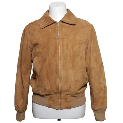 Leather jacket (Brown) from Schiesser Leather, Viscose