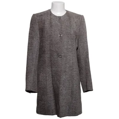 Manteau (Gris, Marron) de Jean Louis Scherrer Acétate, Polyester