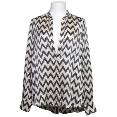 Bluse (Blå, Beige) fra Hunkydory Silke