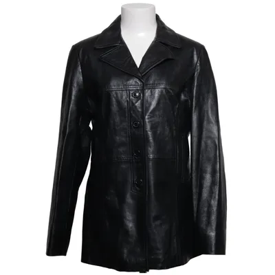 Läderkavaj (Svart) från SAKI Leather Skinn, Polyester
