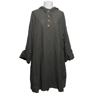 Hoodiekjole (Grøn) fra Zizzi Bomuld, Linned