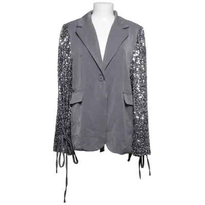 Kavaj (Grå, Silverfärgad) från New Collection Elastan, Polyester, Viskos