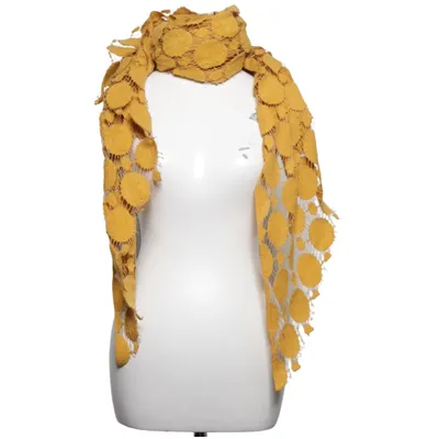 Shawl (Yellow) from Pieces Accessories Polyester, Cotton