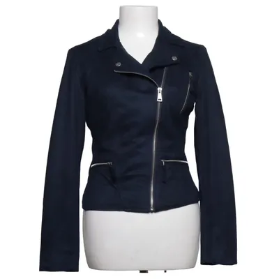 Bikerjack (Blauw) van Zero Polyester, Viscose