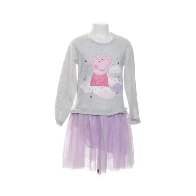 Kleid (Grau, Lila, Mehrfarbig) von Peppa Pig Baumwolle, Polyester