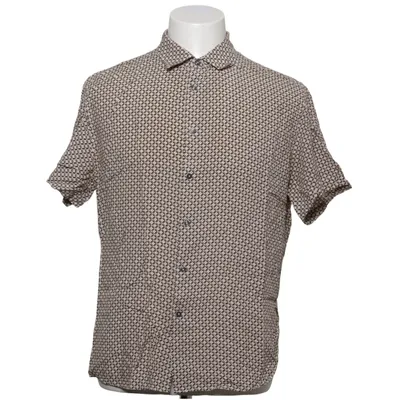 Korte mouwen shirt (Beige, Bruin, Zwart) van Mango Man Viscose