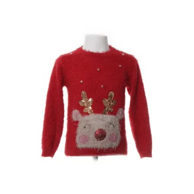 Julesweater (Rød, Beige, Guld) fra Lindex Kids Metallfiber, Polyester