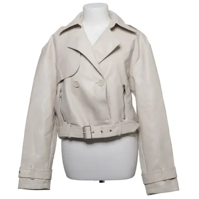 Bikerjack (Beige) van Macleria Polyester, Viscose