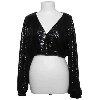 Wrap blouse (Black) from Monica Geuze x NA-KD Polyester
