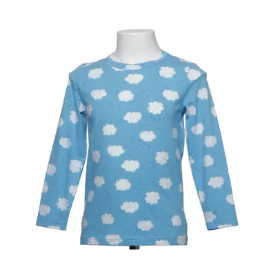Langærmet t-shirt (Blå, Hvid) fra Fred's World by Green Cotton Bomuld, Elastan
