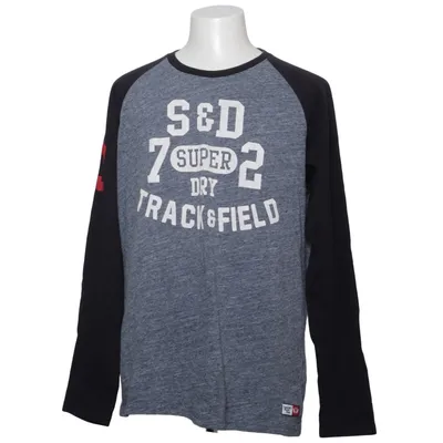 Honkball T-shirt (Grijs, Zwart) van Superdry Track & Field Katoen, Polyester