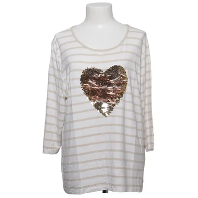 Lange mouwen shirt (Wit, Beige) van Strandfein Elastaan, Modal