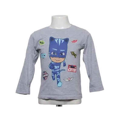 Langærmet t-shirt (Grå, Flerfarvet) fra PJ Masks Bomuld, Polyester