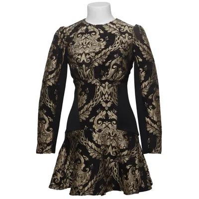 Dress (Black, Gold) from ASOS Elastane, Polyester