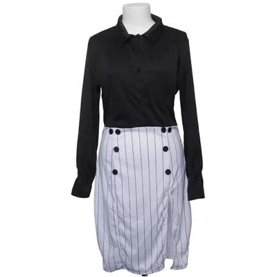 Skjortekjole (Sort, Hvid) fra Funidelia Polyester, Polyurethan