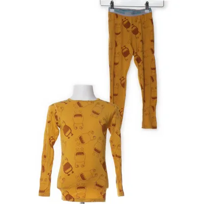 Pyjamas (Gul, Brun) från Vossatassar Elastan, Viskos