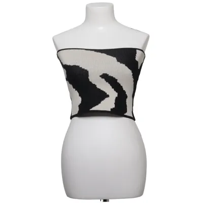 Tube top (Zwart, Wit) van Loavies Polyester, Viscose