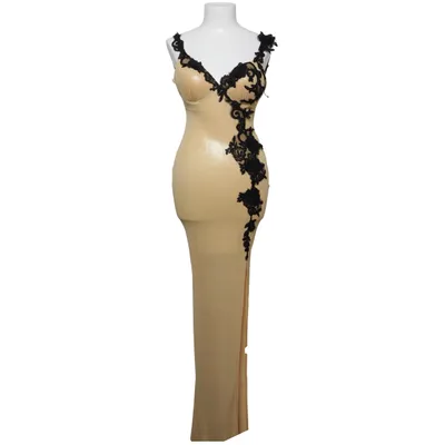 Evening gown (Gold, Black) from Chantal Elastane, Polyester