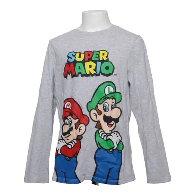T-shirt à manches longues (Gris, Multicolore) de Super Mario Coton