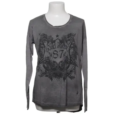 T-shirt à manches longues (Gris) de Lieblingsstück Coton, Modal