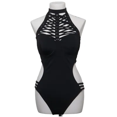 Swimsuit (Black) from Killstar Elastane, Polyamide