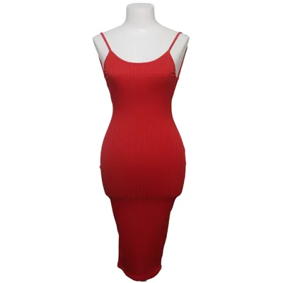 Jurk (Rib Low Back Dress) van Only One Elastaan, Polyester